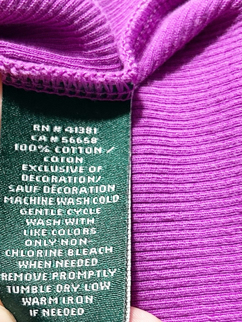 Lauren Ralph Lauren Women’s Ribbed Scoop Neck Tank Top Fuchsia Size 1X - Picture 7 of 7
